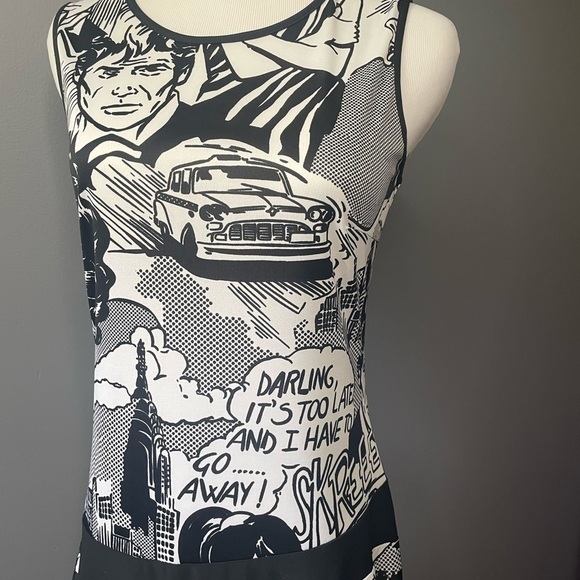COMIC print spandex dress - Picture 4 of 9
